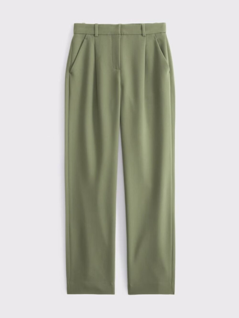 NWT Sage Green Abercrombie & Fitch Quinn Tailored Straight Pant, Size 29